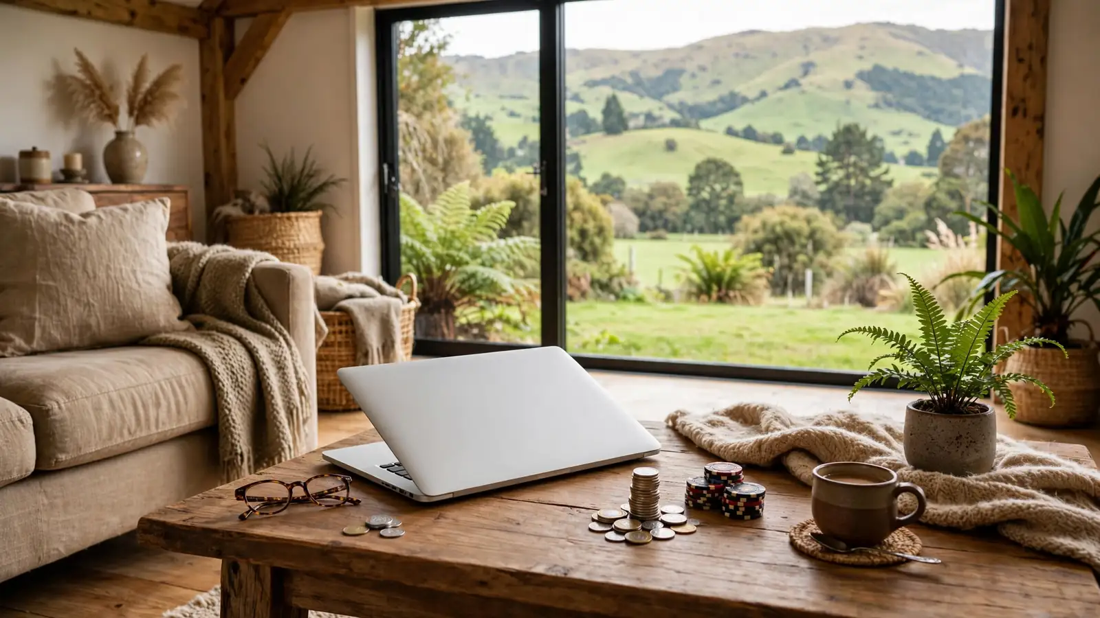 New Zealand home scene suggesting accessible online casino with small deposit