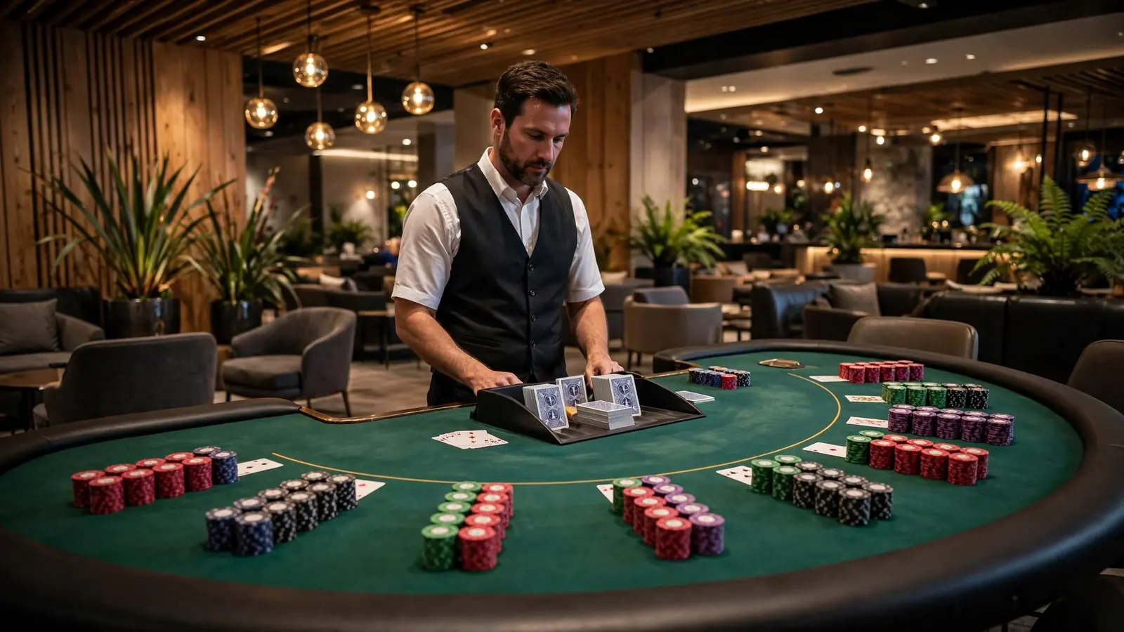 Elegant blackjack table at a New Zealand casino in 2026